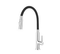 Novaservis Ferro - Mitigeur d'évier avec bras flexible, 2 jets, noir / chrome 70730,0C