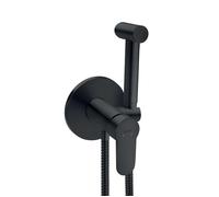 Novaservis Ferro Nostris - Mitigeur de bidet encastré, avec douchette et corps d'encastrement, noir BNS66PBL