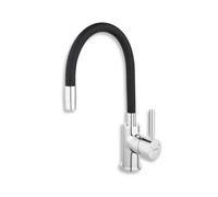 Novaservis Ferro - Robinetterie d’évier avec bec flexible, noir/chrome 70710,0C