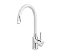 Novaservis Ferro - Robinetterie d’évier avec bras flexible, blanc/chrome 70710,0B