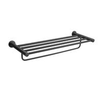 Novaservis Ferro Smile - Porte-serviettes avec étagère, longueur 63 cm, noir ASM35BL