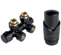 Novaservis - Kit de connexion avec prise centrale, entraxe 50 mm, noir ZTD30BL