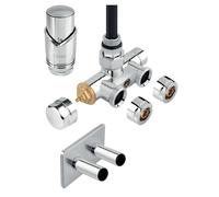 Novaservis - Kit de raccordement pour vanne thermostatique, d'angle, chromé ZTT30CR