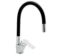 Novaservis Metalia 54 - Mitigeur d’évier avec bras flexible, chrome/noir 54014F,0C