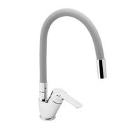 Novaservis Metalia 54 - Mitigeur d’évier avec bras flexible, gris/chrome 54014F,0S