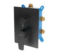 Novaservis Metalia 58 - Mitigeur encastré, pour 3 appareils, avec corps, noir BOX58051RX,5