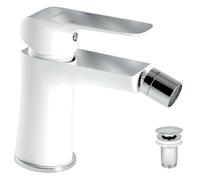 Novaservis Nobless Tina - Mitigeur de bidet avec vidage, blanc / chrome 38011,1