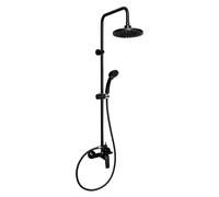 Novaservis - Set de douche 200 avec mitigeur, raccord de douche par le haut, noir SET042/38,5