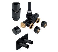 Novaservis - Set de vannes thermostatiques d'angle, noir ZTT30BL