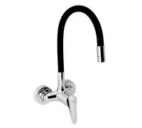 Novaservis Titania Iris New - Robinet d’évier avec bras flexible, entraxe 100 mm, noir/chrome 94484,0C