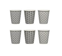 NOVASTYL - Lot 6 gobelets à café graphik 10 n porcelaine new bone - 2414134