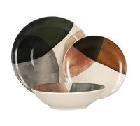 Novastyl Lot de 36 Assiettes gaia en grès lave-vaisselle résistant