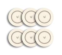 Novastyl Lot de 6 assiettes à Dessert gallina 19 cm en grès lave-vaisselle