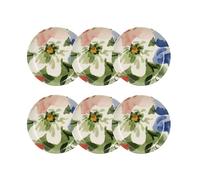Novastyl Lot de 6 assiettes Creuses Floralux 21 cm porcelaine résistant