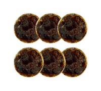 Novastyl Lot de 6 assiettes Desserts Volcano 20 cm en porcelaine Marron