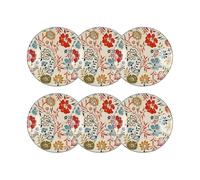 Novastyl Lot de 6 assiettes Jaipur 20 cm grès lave-vaisselle résistant