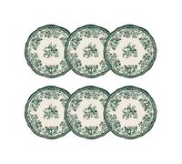 Novastyl Lot de 6 assiettes Plates Faustine 26 cm en grès Vert résistant