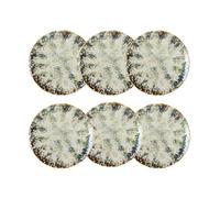 Novastyl Lot de 6 assiettes Plates Maka 27 cm en porcelaine lave-vaisselle
