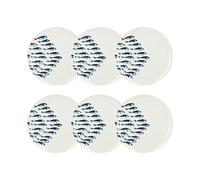 Novastyl Lot de 6 assiettes Plates Pescare 26,5 cm en porcelaine Blanche