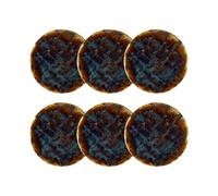 Novastyl Lot de 6 assiettes Plates Volcano 27 cm en porcelaine Marron