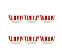 Novastyl Lot de 6 Bols Cocorico 45 n porcelaine Rouge et Blanc