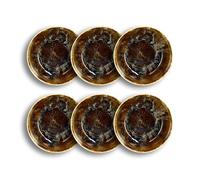 Novastyl Lot de 6 Bols Salade Volcano 16 cm porcelaine Marron résistant