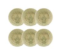 Novastyl Lot de 6 coupelles Jade 600 ml en grès Beige et Vert résistant