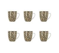 Novastyl Lot de 6 Mug Léopard 35 n porcelaine Beige lave-vaisselle