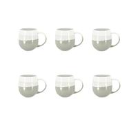 Novastyl Lot de 6 Mugs Riga Vert Amande 44 rès céramique lave-vaisselle