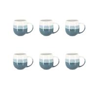 Novastyl Lot de 6 Mugs Rita Bleu 44 n grès céramique lave-vaisselle
