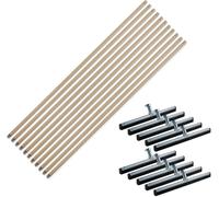 Novatool 10x raclette à carrelage douche sol avec manche en bois I raclette à eau pour sol jardin salle de bain terrasse voiture I raclette à eau inox sol piscine raclette de bain XXL large I raclette