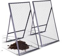 Novatool 2x Tamis de sol 100x50 cm en acier peint par poudrage Tamis pour terre gazon sable compost, tamis de jardin tamis métallique grille de jardin tamis de terre tamis de compost terre de jardin