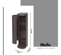 Novatool 4x Tour de prises double extérieure Anthracite ronde avec cache IP44 Prise extérieure Prise de jardin Outdoor Colonne de prises de courant Jardin Tour de prises de courant (électrique)