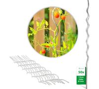 Novatool 50 tuteurs de tomates 170 cm 5 mm de diamètre Tuteurs de tomates en spirale galvanisés Tuteurs de tomates Aide à la croissance des fleurs Porte-plants