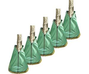 Novatool 5x sacs pour l'arrosage des arbres 75 litres Vert Sacs d'arrosage en PVC robuste Sacs pour l'arrosage des arbres Sacs pour l'eau Arbre
