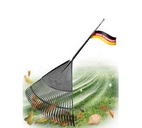 Novatool Balai à feuilles avec manche à 4 pièces et à visser, balayeur avec 30 dents en plastique, râteau largeur de travail 75 cm