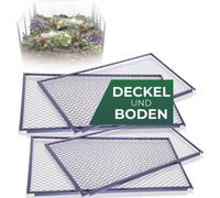 Novatool composteur de jardin, couvercle et fond, composteur avec système d'emboîtement extensible, composteur métallique à revêtement par poudre de 1000 litres, compost grille de compost caisse à com