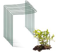 Novatool Lot de 10 tuteurs d'arbustes - Semi-circulaire - Vert - 50 x 40 cm