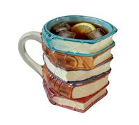 Novelty Book Mug,Hand Painted 3D Literary Coffee Cup,Readers Writers | 3D Painted Book Mug,Novelty Drinkware Style,Home Library Decor,Birthday Present Idea,Reading Time es-sential,Classic Literary