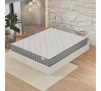 NOVEMBER Ensemble Matelas + lit Coffre - Matelas Mousse Mémoire de Forme d’épaisseur 22cm + Lit Coffre, Sommier à Lattes en Bois Flexible, Grand espaces de rangements (Blanc, 160 x 200 cm)
