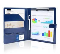 Noviatrix Pochette Document, Cuir PU Porte Documents a4 | avec Compartiment pour Documents Bloc-Notes et Porte-Stylo Porte Document Convient les Fournitures Bureau et Scolaires