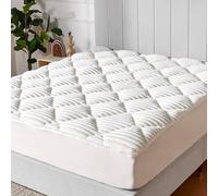 Novilla Drap Housse Polaire 90 x 190 cm, Surmatelas en Peluche Doux et Chaud, Protège Matelas Molletonné Rembourrage en Fibres Moelleuses, Agréable au Toucher, Rabat Élastique, Lavable, Blanc