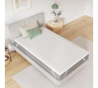 Novilla Surmatelas 100x200, 5CM Surmatelas en Mousse de confort, Certifié Sûr et Fiable par CertiPUR-US et Oeko-TEX, Absorbant et Respirant, Tissu Doux pour La Peau, Lavable