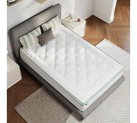 Novilla Surmatelas 120x190 cm, Rafraîchissant et Respirant 3D Forme Couvre Matelas en Microfibre avec 30cm Poche Extra Profonde, Blanc