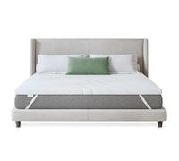 Novilla Surmatelas 140x190x5 cm, Mousse Mémoire Forme Gel, Housse Lavable | Surmatelas mousse à mémoire de forme 5cm, housse lavable en machine, 4 sangles élastiques de fixation