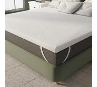 Novilla Surmatelas 160x200, 7.5CM Surmatelas en Mousse de confort, Certifié Sûr et Fiable par CertiPUR-US et Oeko-TEX, Absorbant et Respirant, Tissu Doux pour La Peau, Lavable