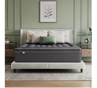 Novilla Surmatelas 180x200 cm - Épaisseur 3 cm - Matelassé Déperlant Effet Duvet - Bonnet Extensible 30 cm - Gris