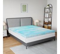 Novilla Surmatelas Queen Size - Surmatelas en Mousse à mémoire de Forme rafraîchissante de 2 Pouces, soulagement de la Pression à Rebond Lent, Confort Doux