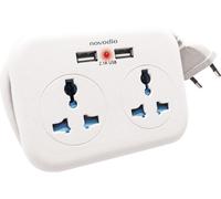 Novodio Rallonge multiprise 2 prises USB Travel Extender