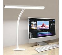 NovoLido Lampe de Bureau LED, Lampe Ecran PC 1000LM, Lampe Architecte avec 3 Modes de Couleur&10 Niveaux de Luminosité, Col de Cygne Flexible à 360°, Protection des Yeux, 10W Desk Lamp (Blanc)